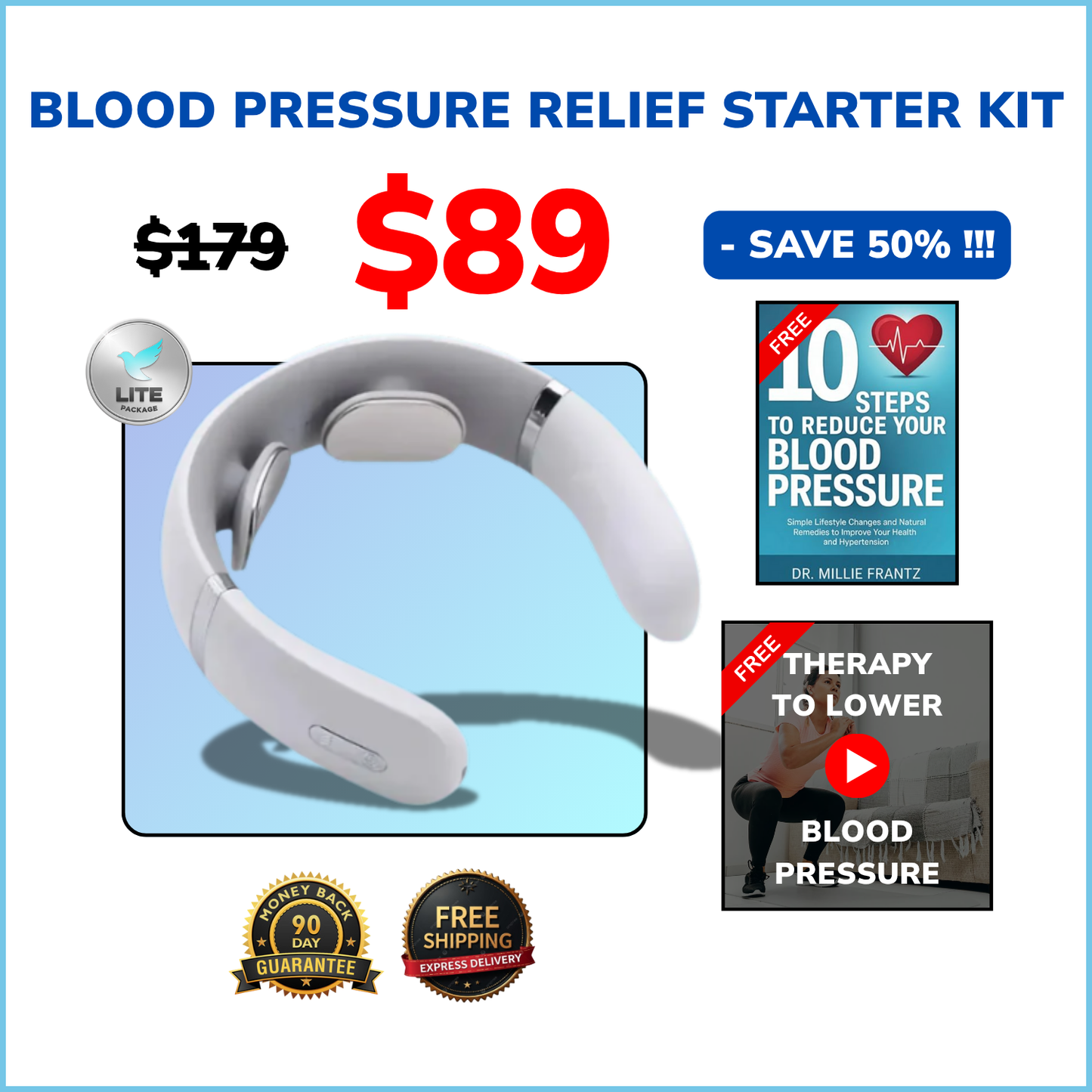 Longevini™ TENS Therapy - Blood Pressure Support